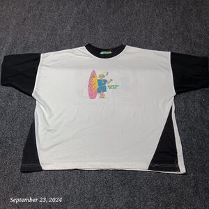 RARE Vintage Blue Pacific Rippin Rick Surf Shirt‎ Adult XL White Black 90s